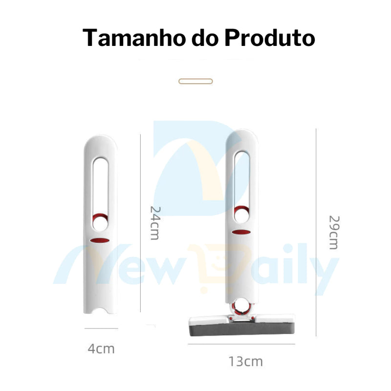 Mini Esfregão dobrável portátil com esponja de limpeza