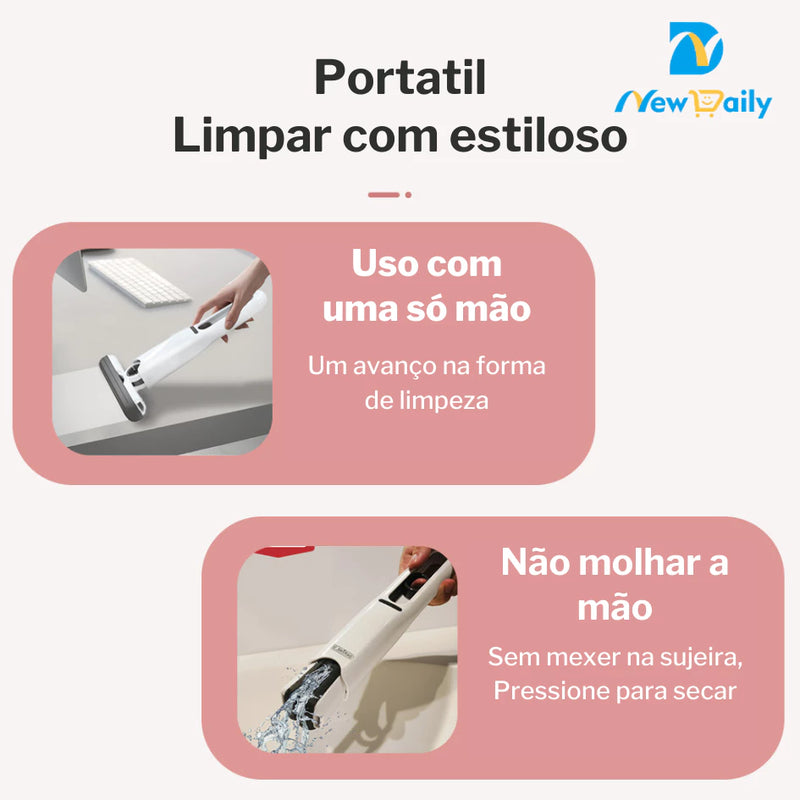 Mini Esfregão dobrável portátil com esponja de limpeza